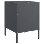 vidaXL Tables de chevet 2 Pièces anthracite 36x39x50 5 cm acier