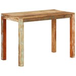 vidaXL Table de salle à manger 110x55x76cm Bois massif de récupération