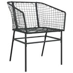 vidaXL Ensemble de salle à manger pour jardin 5 Pièces Noir polyrotin