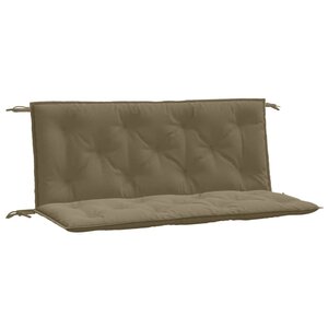 vidaXL Coussins de banc de jardin lot de 2 taupe mélangé tissu