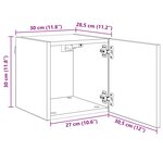 vidaXL Meuble TV Bois ancien 30 5 x 30 x 30 cm Bois d'ingénierie