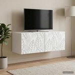 vidaXL Meuble TV mural 78 5 x 41 x 30 cm Blanc Bois d'ingénierie