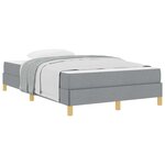 vidaXL Lit à ressorts avec matelas Gris clair 120 x 190 cm tissu