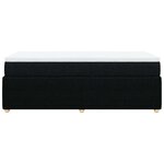 vidaXL Sommier à lattes de lit avec matelas Noir 90x200 cm Tissu