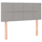 vidaXL Sommier à lattes de lit et matelas Gris clair 90x200 cm Velours