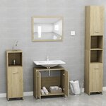 vidaXL Meubles de salle de bain Chêne sonoma Bois d'ingénierie