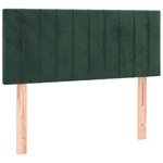 vidaXL Sommier à lattes de lit avec matelas LED vert foncé 120x190 cm