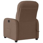 vidaXL Fauteuil de massage inclinable Marron Tissu