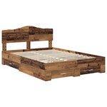 vidaXL Cadre de lit Bois ancien 140 x 190 cm Bois d'ingénierie