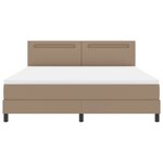 vidaXL Lit Box Spring avec matelas Cappuccino  Super King  en simili cuir