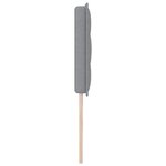 vidaXL Tête de lit LED avec bandes LED Gris clair 200 cm tissu