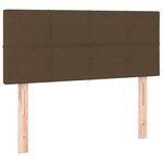 vidaXL Sommier à lattes de lit et matelas et LED Marron foncé 90x200cm