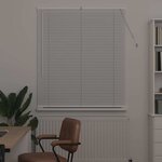 vidaXL Store de Fenêtre avec des rideaux Blanc Aluminium