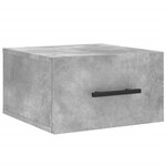 vidaXL Tables de chevet murales 2 Pièces gris béton 35x35x20 cm