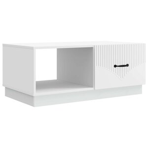 vidaXL Table basse Blanc 90 x 50 x 37 cm Bois d'ingénierie