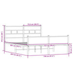 vidaXL Cadre de lit sans matelas chêne sonoma 150x200 cm