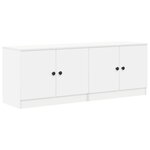 vidaXL Armoire de lit 2 Pièces Blanc 66 x 35 x 48 cm Bois d'ingénierie