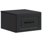 vidaXL Cabinet de chevet mural 2 Pièces Noir 34 5 x 33 x 20 cm
