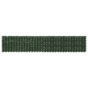 vidaXL Écran de balcon avec feuilles Vert foncé 400 x 75 cm