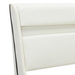 vidaXL Cadre de lit avec LED Blanc Similicuir 140 x 200 cm