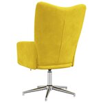 vidaXL Chaise de relaxation Jaune moutarde Velours