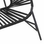 vidaXL Lot de 3 Chaise de jardin noir résine tressée