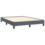 vidaXL Cadre de lit gris foncé 152x203 cm velours