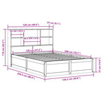 vidaXL Cadre de lit sans matelas 120x200 cm bois de pin massif