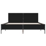 vidaXL Cadre de lit sans matelas noir 160x200 cm