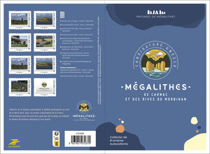 Collector 8 timbres - Mégalithes de Carnac et des rives du Morbihan - Lettre Verte