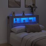 vidaXL Tête de lit à LED sonoma gris 140x18 5x103 5 cm bois ingénierie