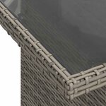 vidaXL Salon de jardin 9 Pièces avec coussins gris résine tressée