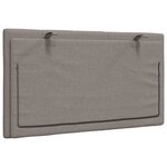 vidaXL Coussin de tête de lit taupe 80 cm tissu