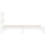 vidaXL Cadre de lit sans matelas blanc 100x200 cm bois de pin massif