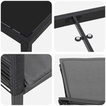 vidaXL Ensemble de salle à manger pour jardin 7 Pièces Noir