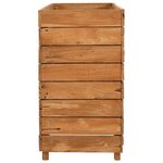 vidaXL Lit surélevé 150x40x72 cm bois de teck recyclé et acier