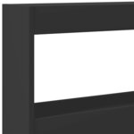 vidaXL Armoire tête de lit avec LED noir 160x17x102 cm