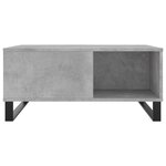 vidaXL Table basse gris béton 80x80x36 5 cm bois d'ingénierie