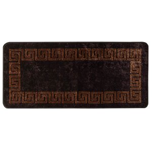 vidaXL Coureur de Tapis MARSA Noir 100 x 200 cm Polyester et PVC