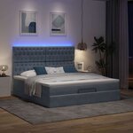 VidaXL Cadre de lit ottoman avec matelas gris foncé 160x200cm velours