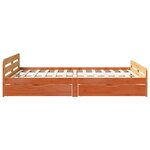 vidaXL Cadre de lit sans matelas cire marron 140x200cm bois pin massif