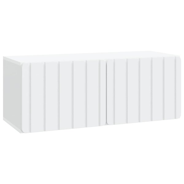 vidaXL Meuble TV mural Blanc 78 5 x 31 x 30 cm Bois d'ingénierie