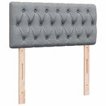 vidaXL Sommier à lattes de lit avec matelas gris clair 80x200 cm tissu