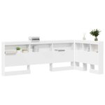 vidaXL Tête de lit de rangement Blanc 90 cm Bois d'ingénierie