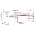vidaXL Cadre de lit d'enfant 75x190 cm bois de pin massif