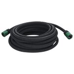 vidaXL Tuyau d'arrosage de jardin noir 0 6" 10 m caoutchouc