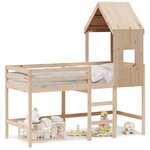 vidaXL Lit superposé avec échelle et toit sans matelas 80x200 cm