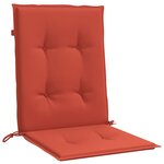 vidaXL Coussins de chaise à dossier bas lot de 6 rouge mélangé tissu