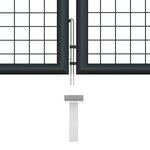 vidaXL Portail en maille de jardin Acier galvanisé 400 x 150 cm Gris