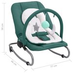 vidaXL Transat pour bébé Vert Acier